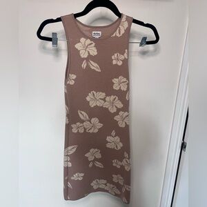 Rhythm Floral Tank Top - Brown and Cream